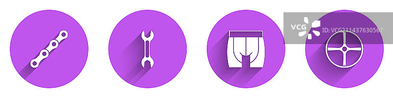 自行车链条扳手骑行短裤套装图片素材