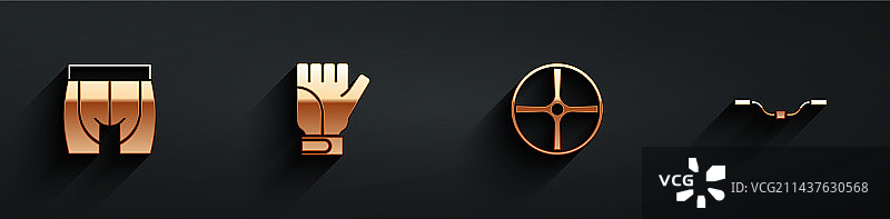 骑行短裤手套自行车轮图片素材