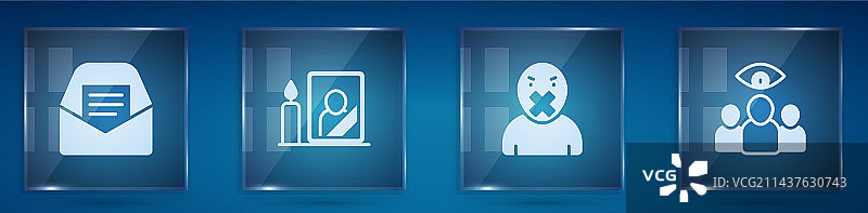 邮件、讣告照片框和审查素材图片素材