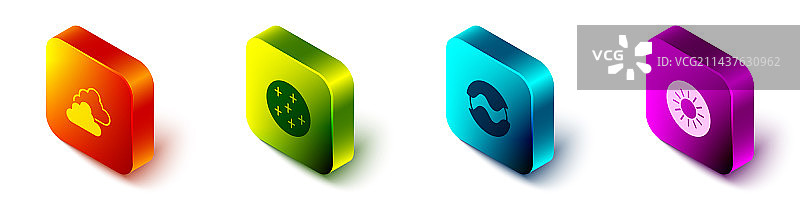 多云天气满月星球2.5D素材图片素材