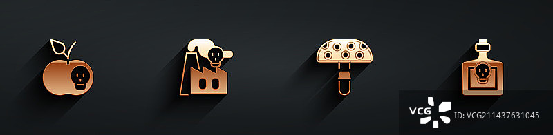 毒苹果工厂烟雾飞伞菌套装图片素材