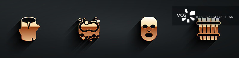 木头、肥皂、面部化妆品面膜图片素材