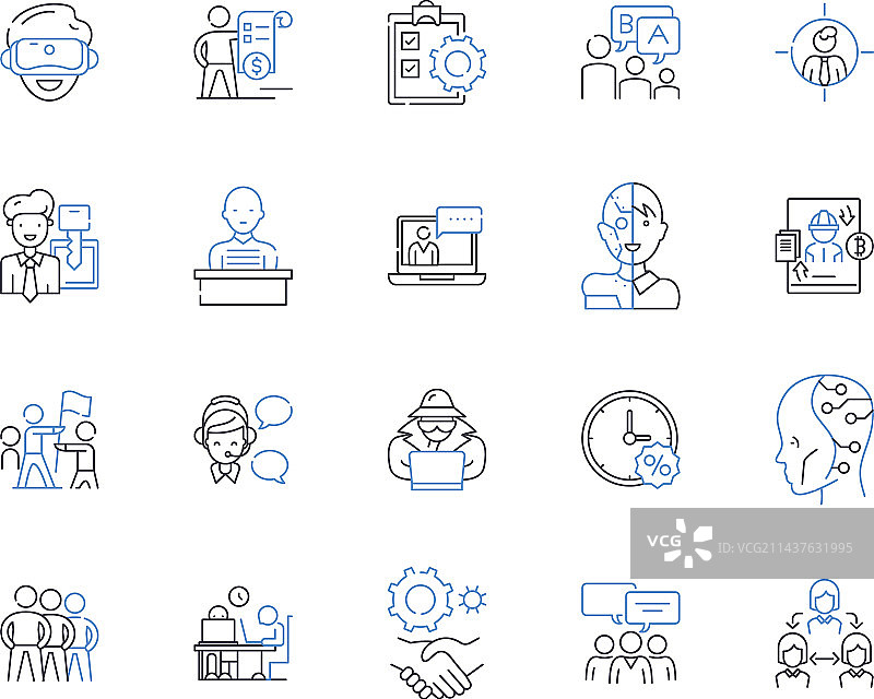 冥想地点线条图标合集图片素材