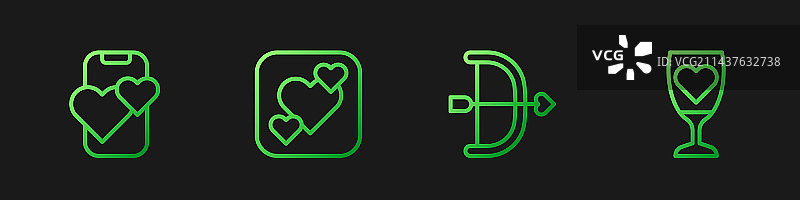 弓箭、在线移动约会App图片素材