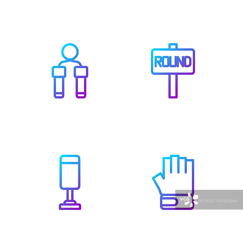 综合格斗手套沙袋跳绳图片素材