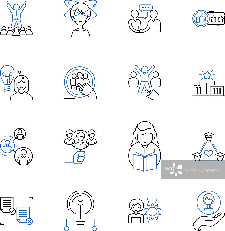 风险管理与缓解线性图标图片素材