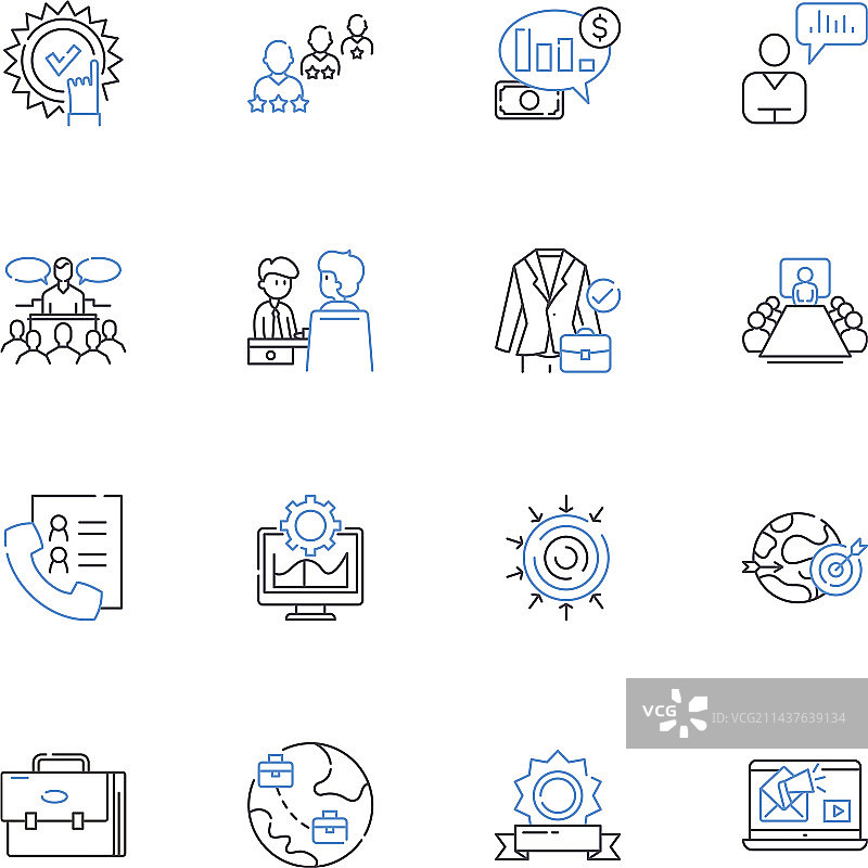 Web开发线性图标集HTML CSS图片素材