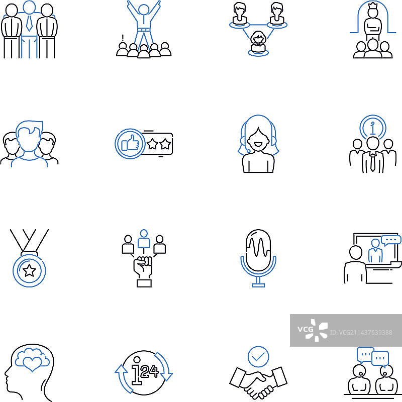 启动教育线性图标系列图片素材