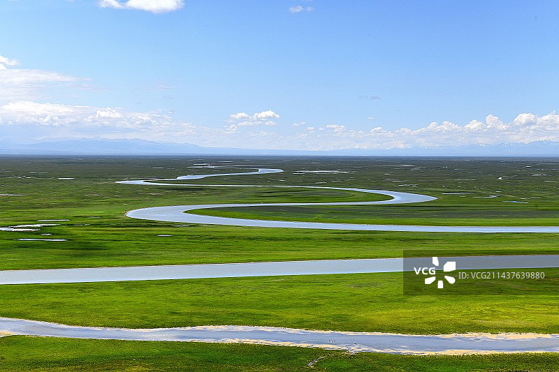 风光纪实 | 新疆巴音布鲁克2：九曲十八弯·玉龙盘曲自妖娆图片素材