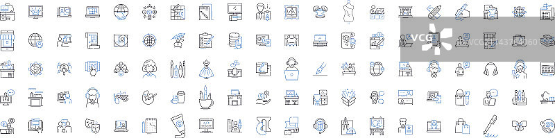 个体创业者线性图标合集图片素材