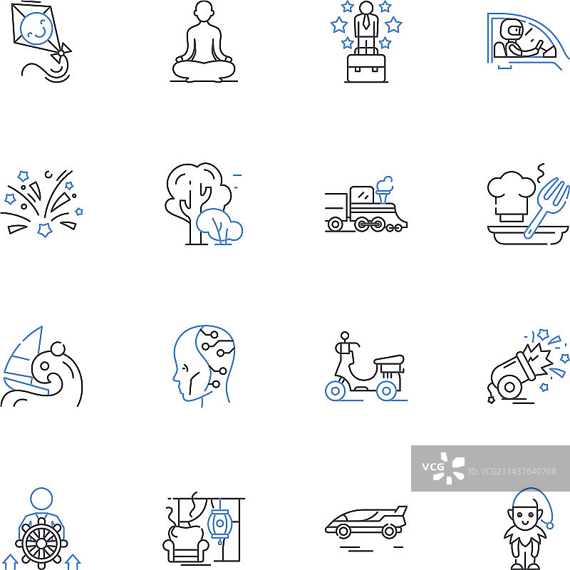 社会规范线性图标合集图片素材