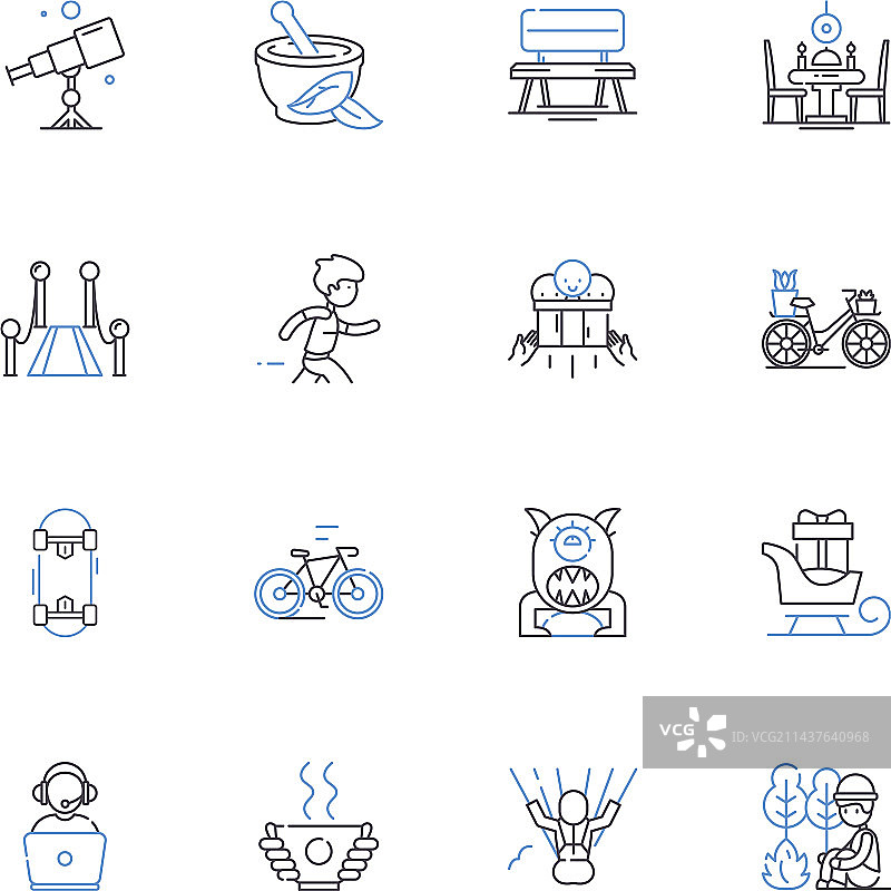 友谊系列线性图标图片素材