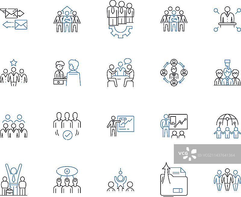 运营车间线性图标合集图片素材