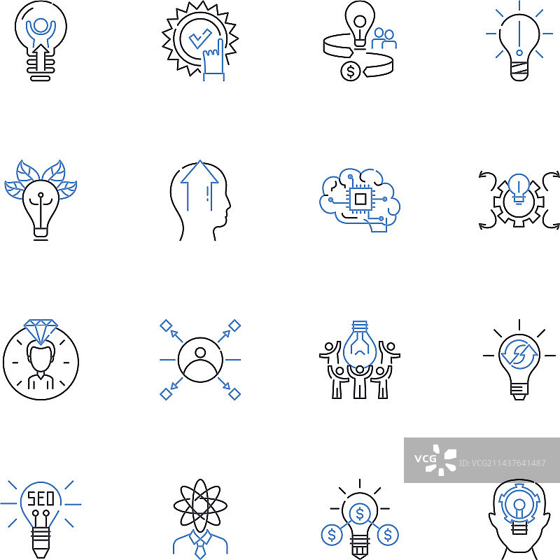 直觉公式线条图标合集图片素材