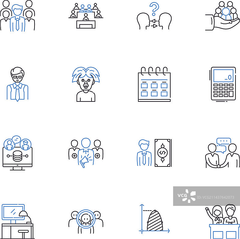 教科书线性图标教育合集图片素材