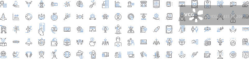 销售额预测线性图标图片素材