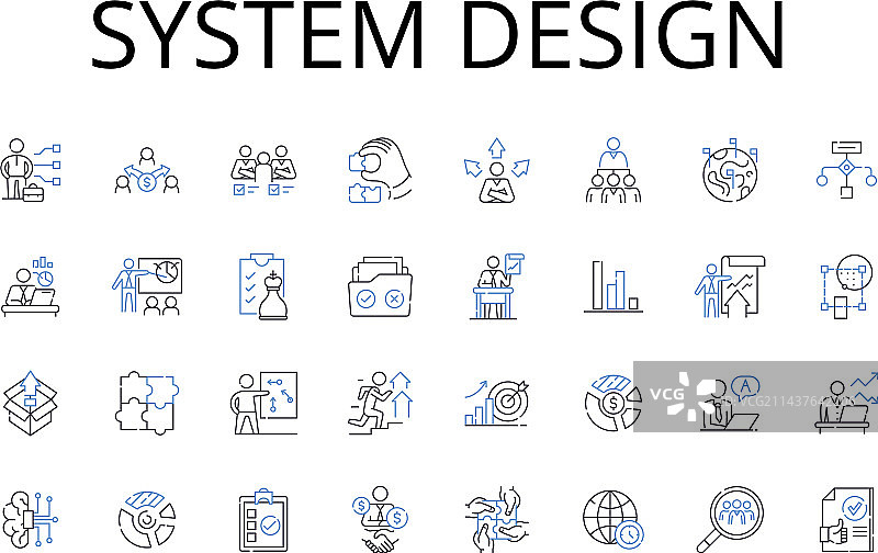系统设计线性图标合集图片素材