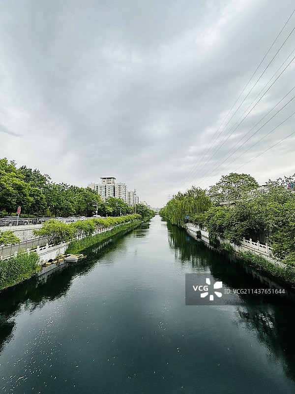 北京护城河图片素材