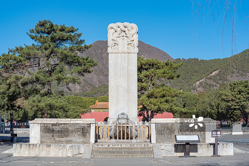 北京明十三陵定陵神功圣德碑图片素材