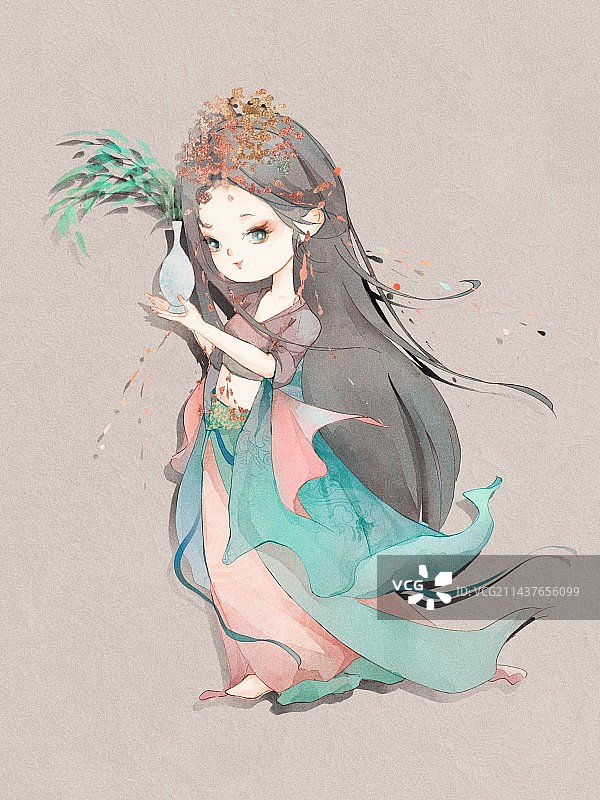 敦煌壁画少女之处女座图片素材