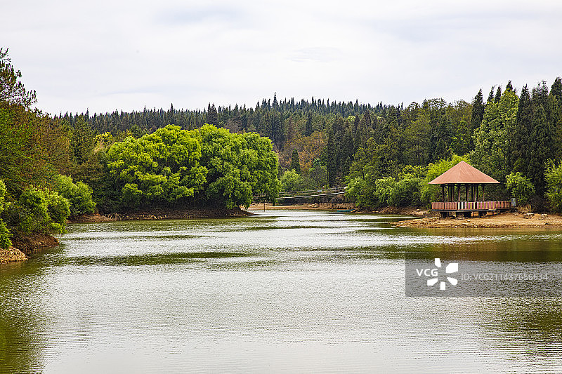 中国河流地理标志，珠江的源头，珠江正源，云南曲靖市沾益珠江源风景区图片素材