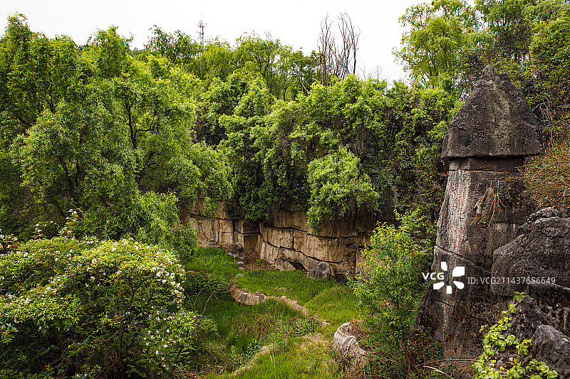 中国河流地理标志，珠江的源头，珠江正源，云南曲靖市沾益珠江源风景区图片素材