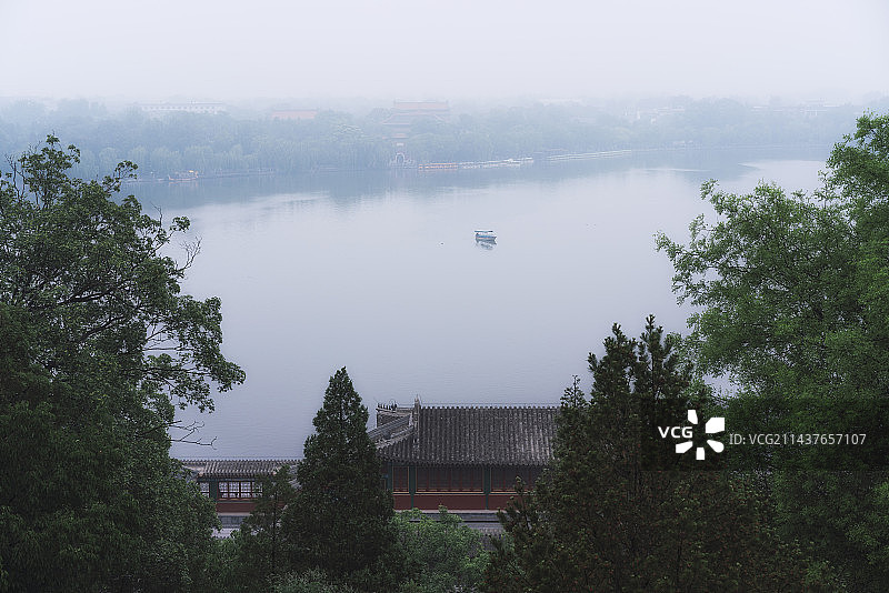 北京 北海公园风景 太液池图片素材