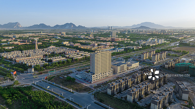 新疆图木舒克市城市风光航拍图片素材