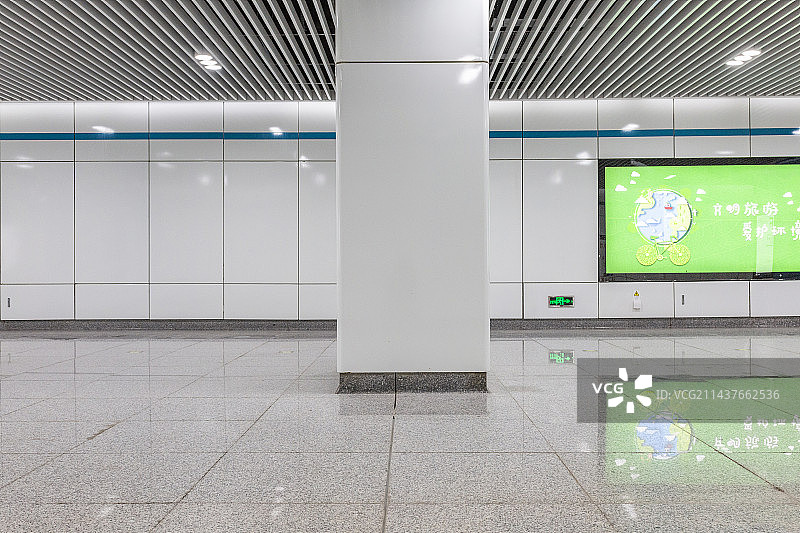 杭州地铁站内通道商业广告图片素材