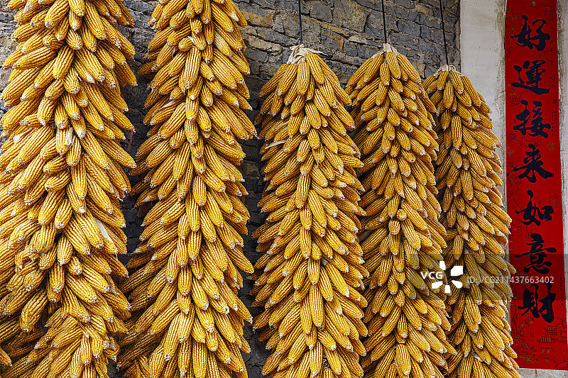 明代军事屯堡遗存，中国贵州安顺天龙屯堡、天龙屯堡古镇，屯堡建筑遗存图片素材