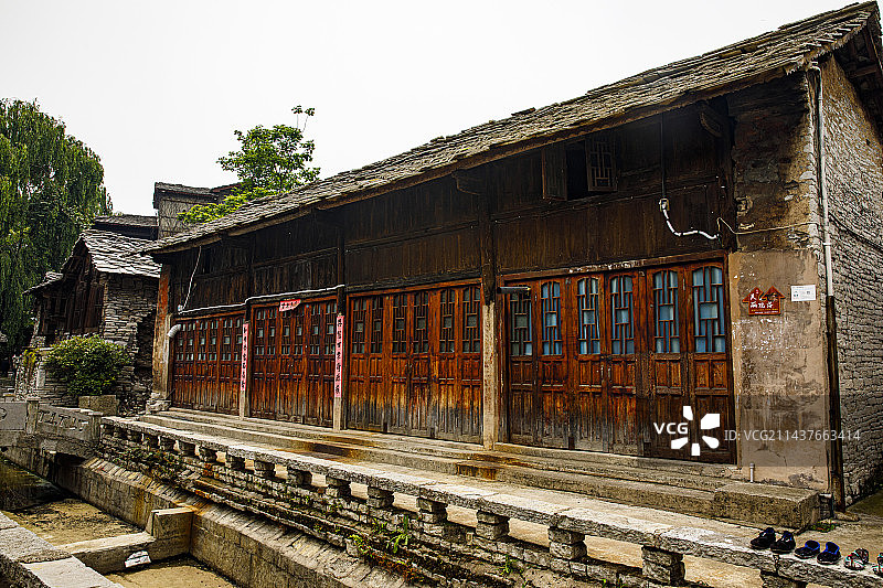 明代军事屯堡遗存，中国贵州安顺天龙屯堡、天龙屯堡古镇，屯堡建筑遗存图片素材