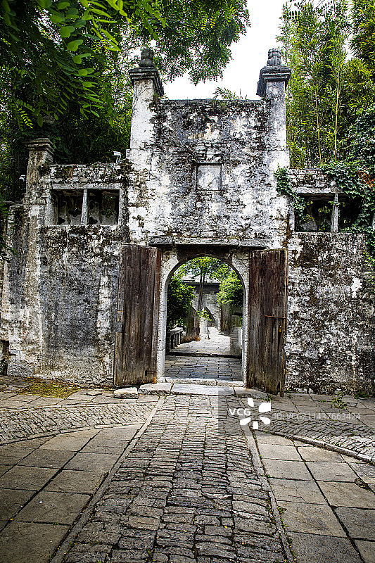明代军事屯堡遗存，中国贵州安顺天龙屯堡、天龙屯堡古镇，屯堡建筑遗存图片素材