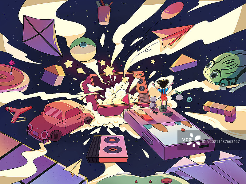 六一儿童节插画图片素材