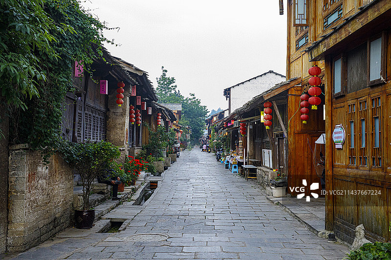 古集镇、古村落、古建筑，中国历史文化名镇，贵州安顺旧州古镇，休闲文化图片素材