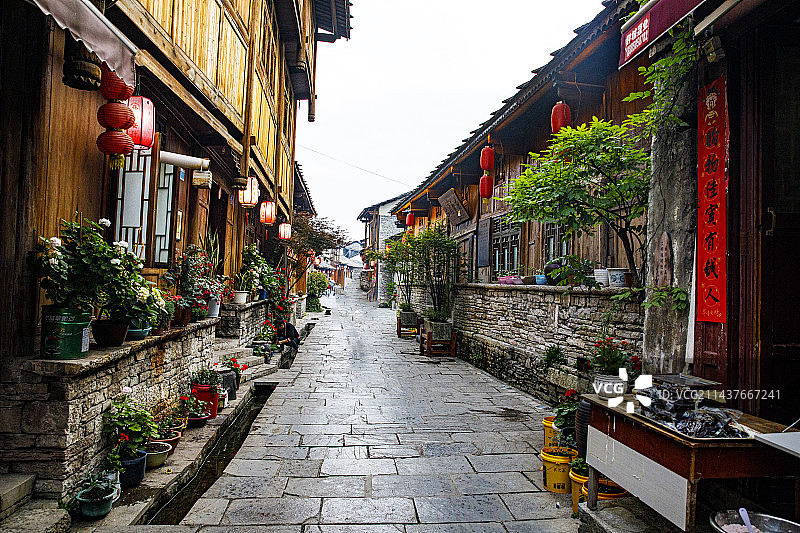 古集镇、古村落、古建筑，中国历史文化名镇，贵州安顺旧州古镇，休闲文化图片素材