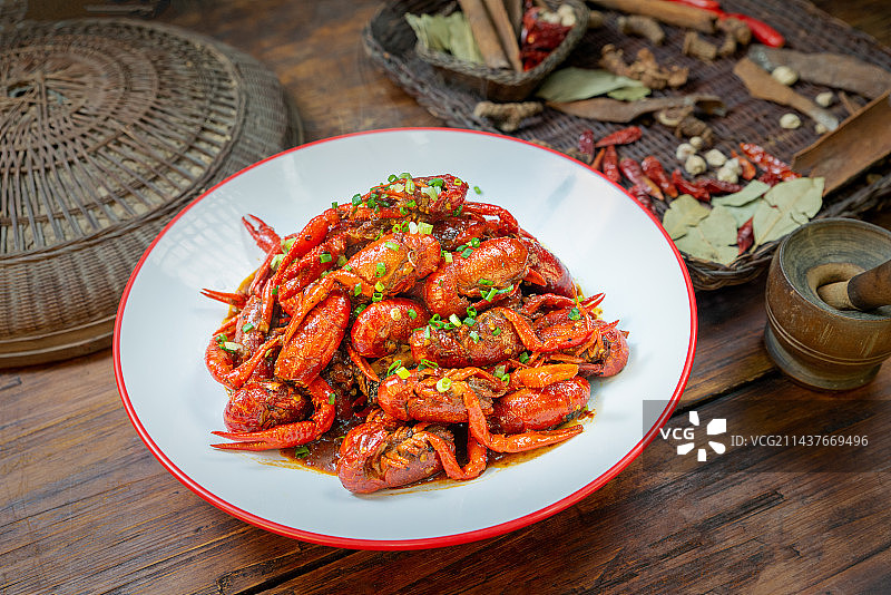 湖南长沙小龙虾美食卤虾图片素材