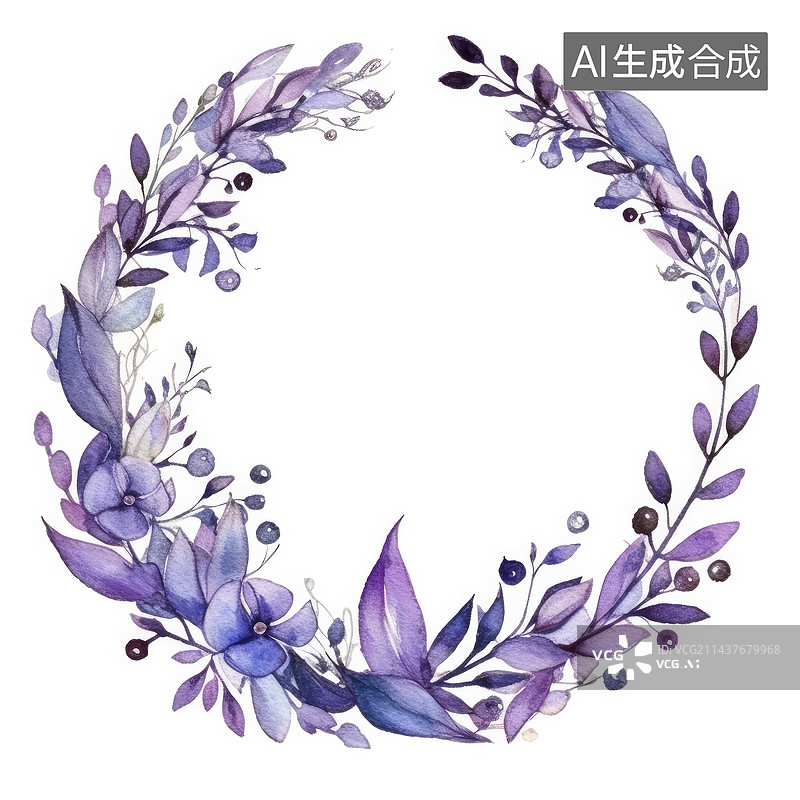 【AI数字艺术】花环装饰版式设计系列图片素材