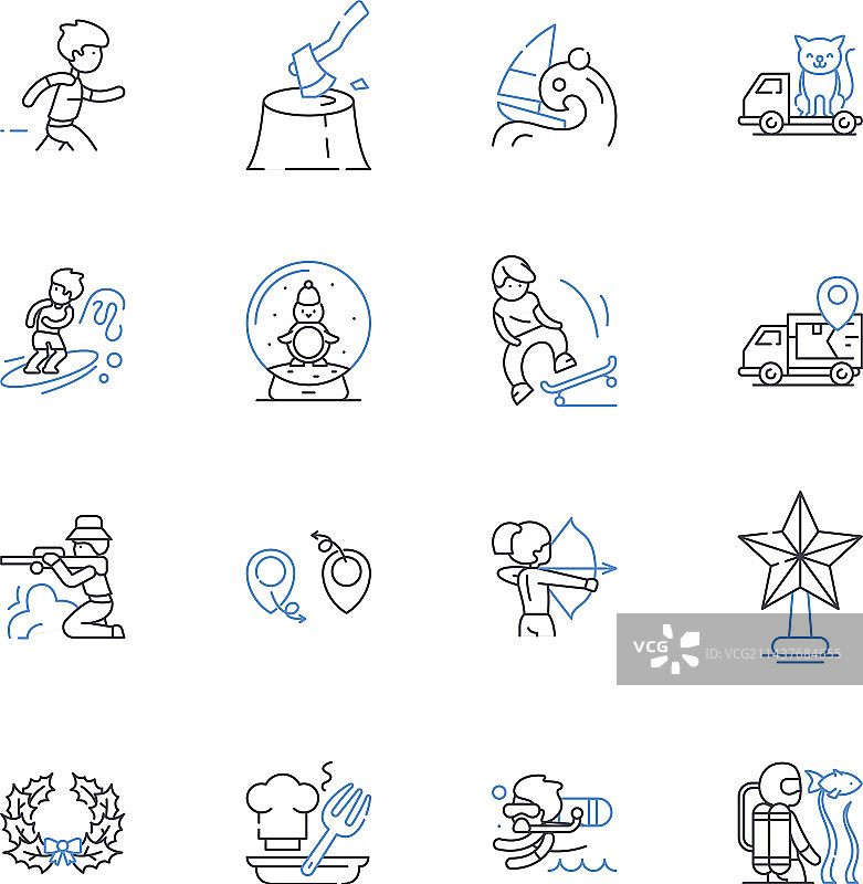 令人愉快的事务公司线条图标合集图片素材