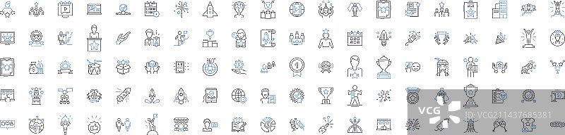 财富系列线性图标图片素材