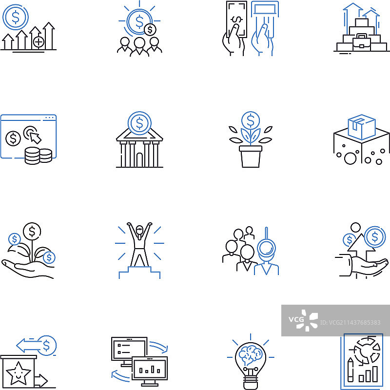 敏捷线条图标系列图片素材