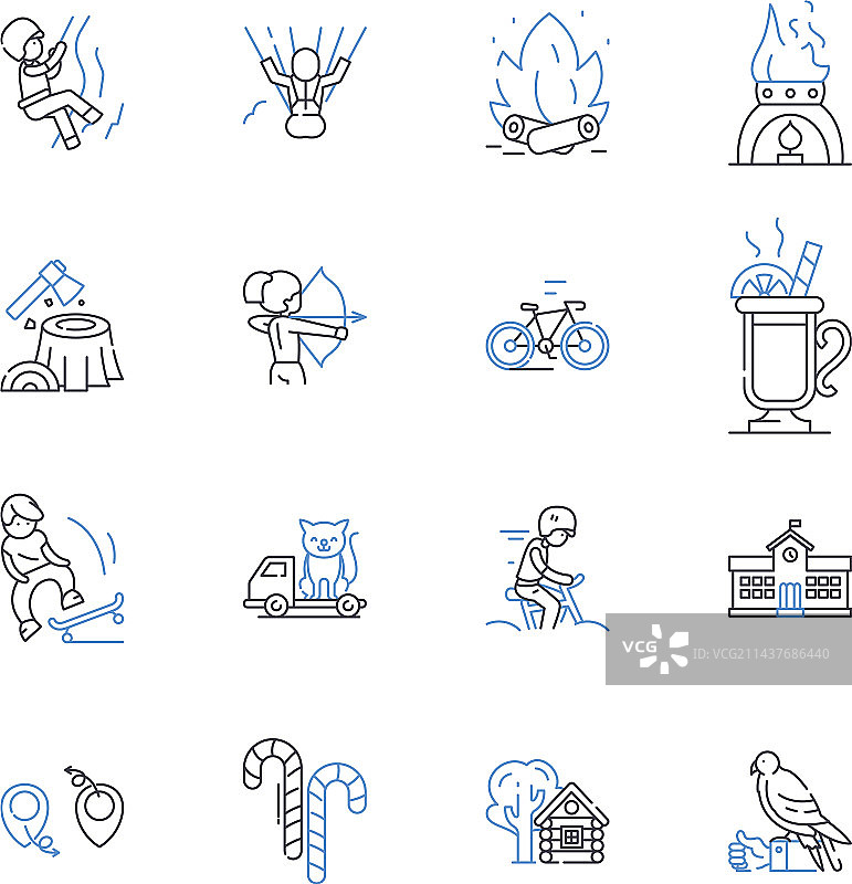 逃生路线图标系列图片素材