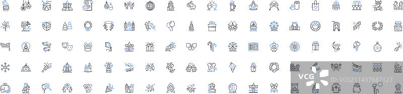 鼓掌英雄线条图标合集图片素材