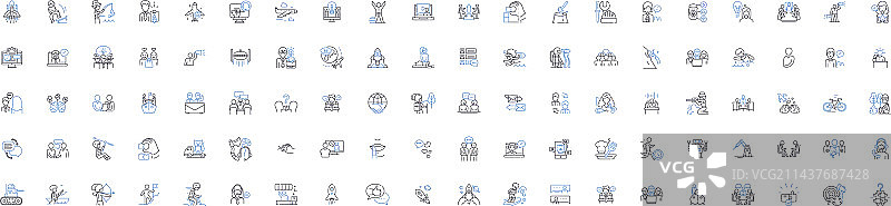 探险线性图标合集图片素材