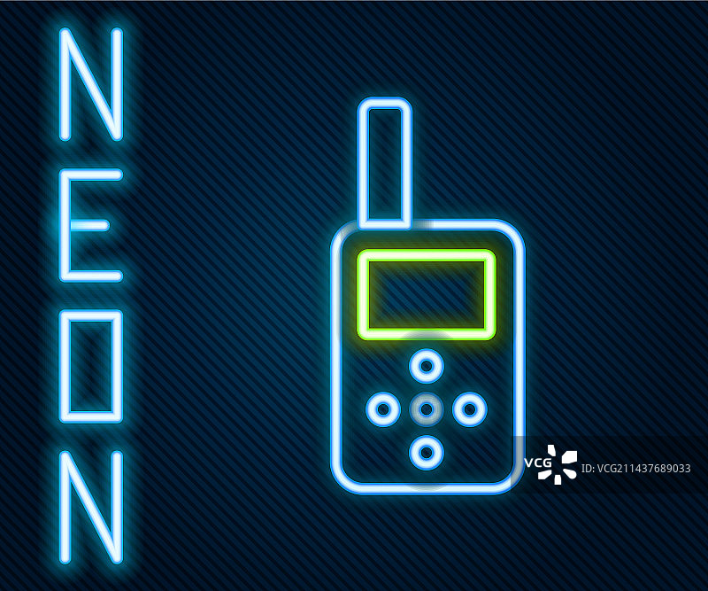 霓虹灯线条婴儿监视器对讲机图标图片素材