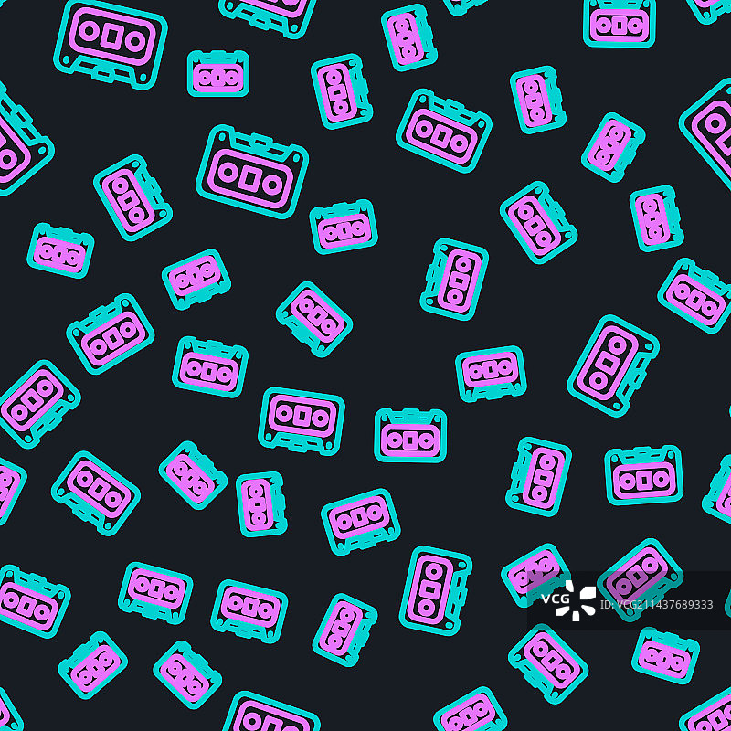 复古录音磁带线条图标图片素材