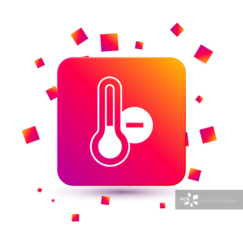 白色气象温度计图标图片素材
