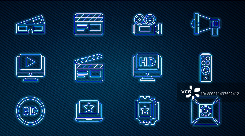 电影聚光灯遥控器电影院素材图片素材