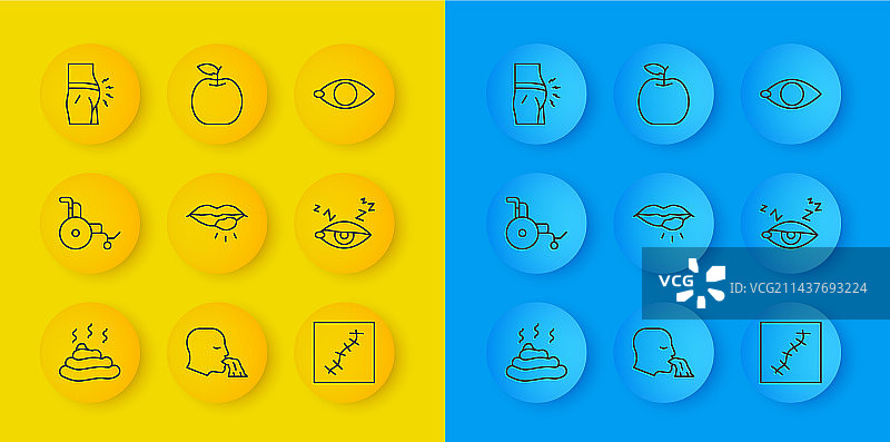 轮椅与唇部疤痕图片素材