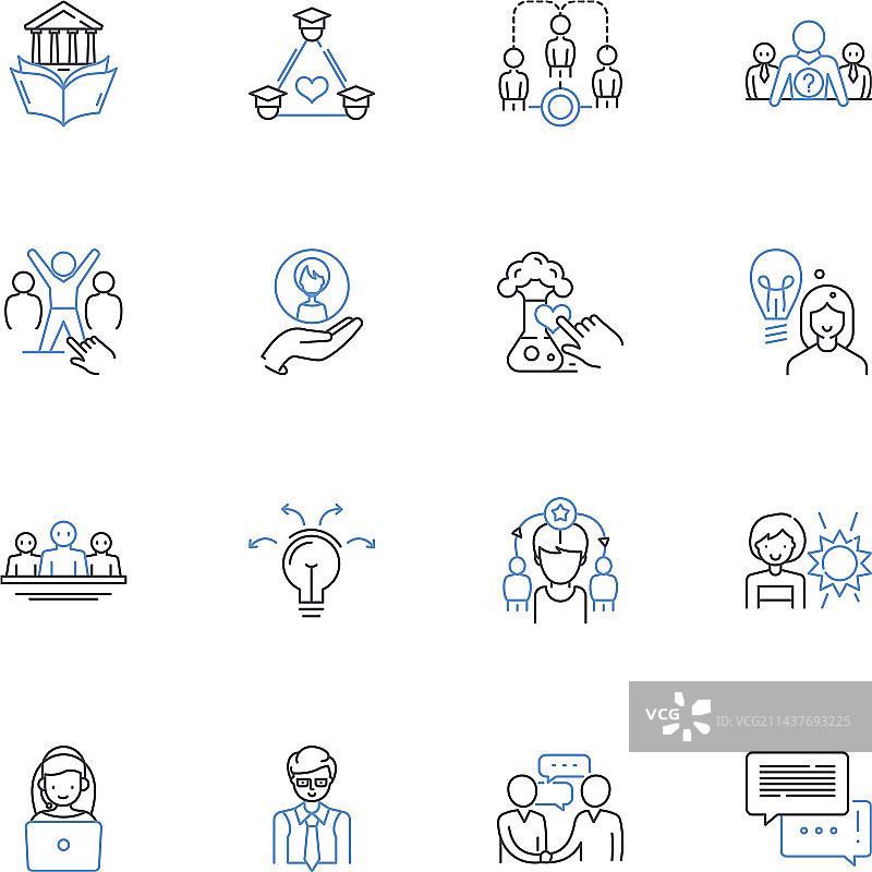 产前指导线性图标合集图片素材