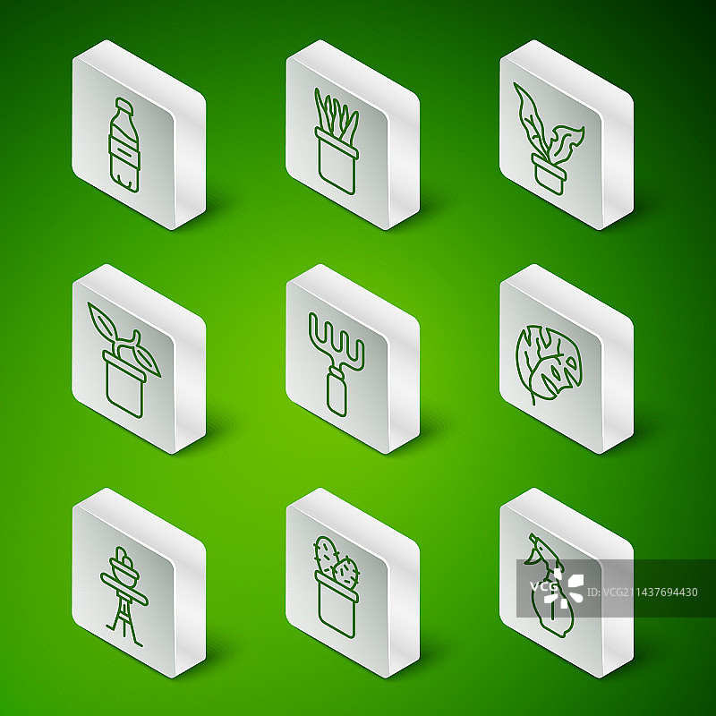 喷水瓶仙人掌花盆图片素材